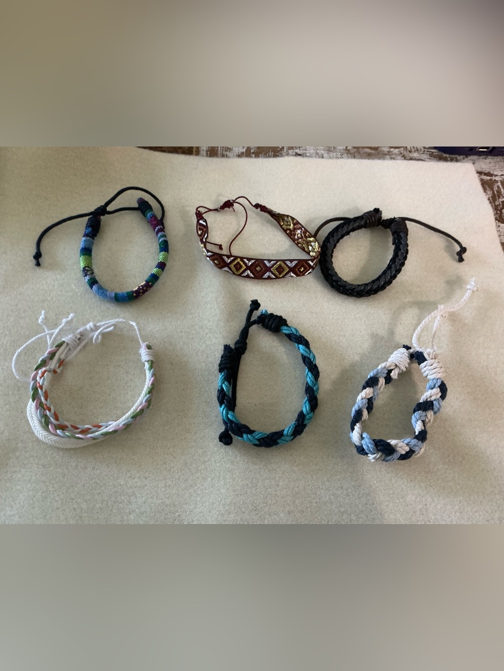 Multi-Color Women’s Braided Friendship Bracelets